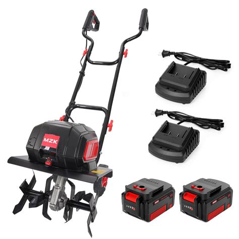 Amazon.com : MZK 40V 12-inch Cordless Garden Tiller, Battery Powered