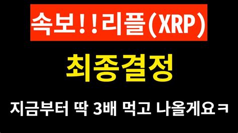 리플 5분전 외신특보 리플랩스 공식발표 Xrp Etf승인 결정여부까지 대형호재가 뉴스에 떴습니다 반박불가