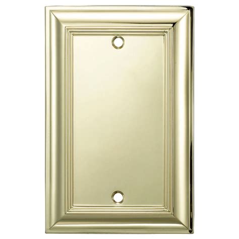 Allen Roth 1 Gang Polished Brass Blank Wall Plate At