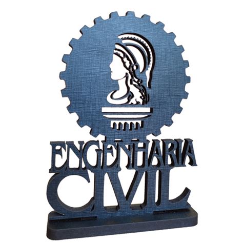 Emblema de mesa símbolo profissão engenharia civil formatura Submarino