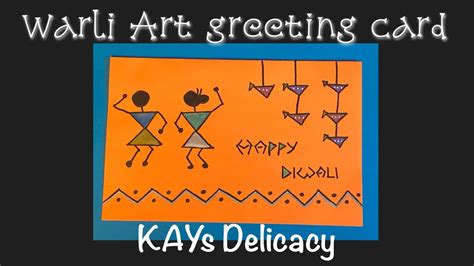 Warli Art Greeting Card Simple Kids Greeting Card Ideas Youtube