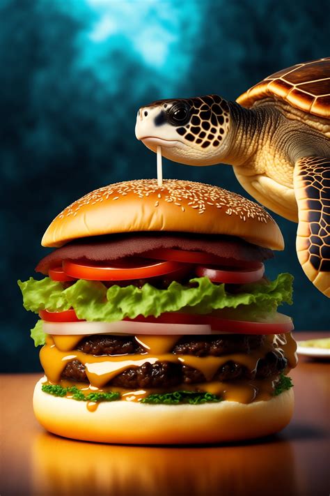 Turtle with a Burger on Behance