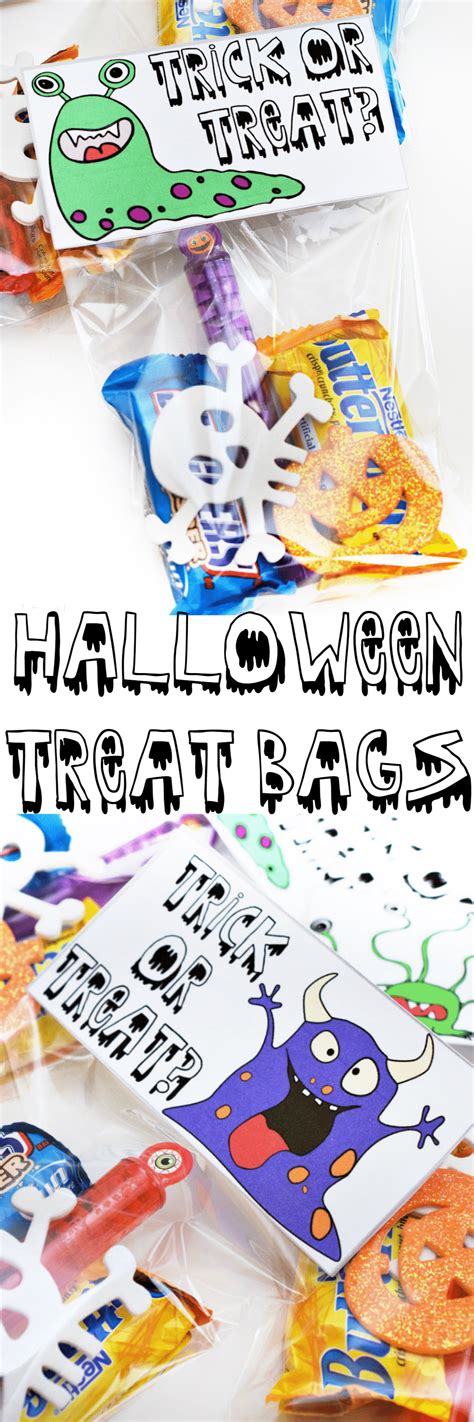 Halloween Treat Bags Printable - As The Bunny Hops®