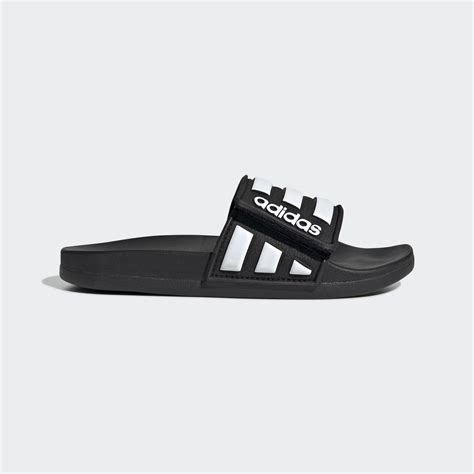 adidas Adilette Comfort Adjustable Slides - Black | adidas LK