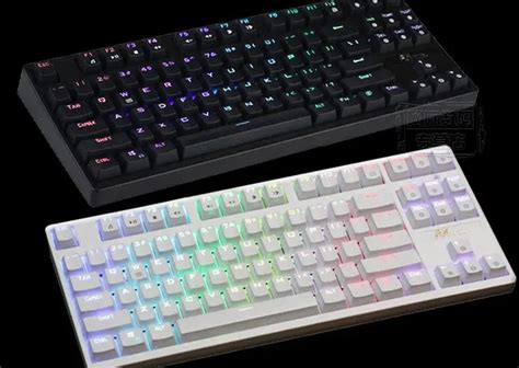 RK RG987 TKL mechanical keyboard rainbow LED translucent gaming keyboard cherry mx clone switch ...