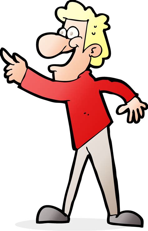 cartoon man pointing and laughing 12287749 Vector Art at Vecteezy