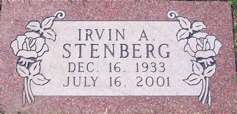 Irvin A Stenberg Homenaje De Find A Grave