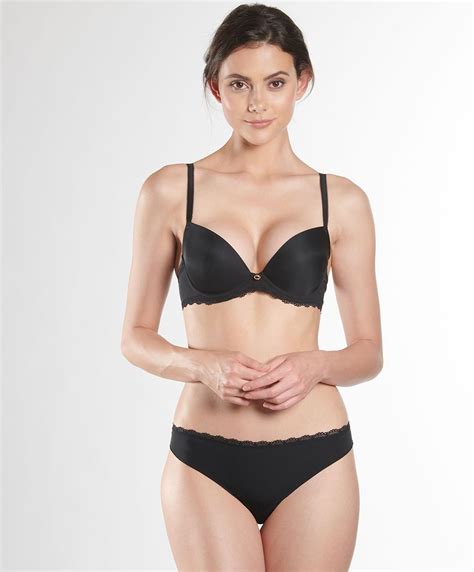 Soutien Gorge Push Up Coque Plongeant Aubade Lysessence Noir Nk N Noir