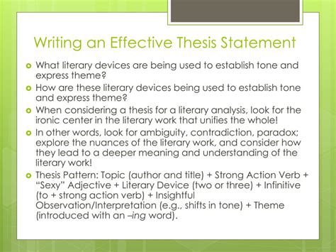 Ap Lit Thesis Template