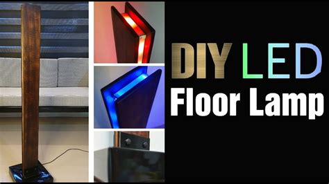 Diy Led Floor Lamp With Remote Controlled Rgb Lighting Youtube