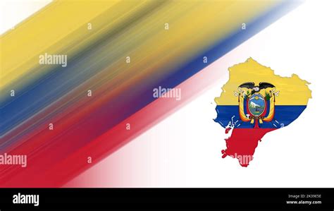 Map of Ecuador, flag map, National colors background Stock Photo - Alamy