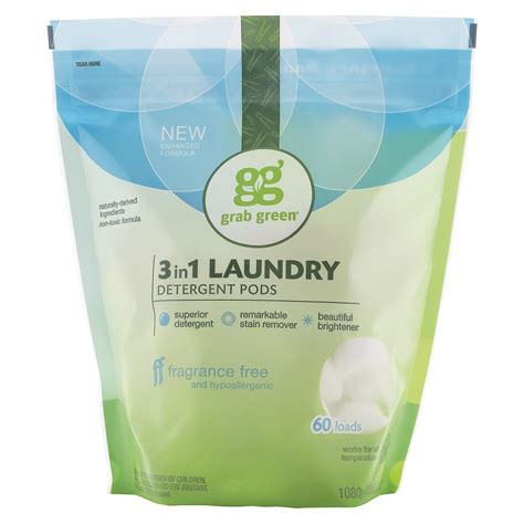 Grab Green 3 In 1 Fragrance Free Laundry Detergent Fragrance Free 24