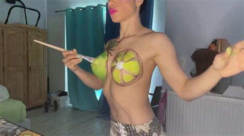 How I Made Lemon Body Paint Video From At Onlyfans