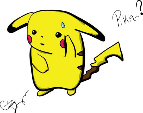 Confused Pikachu by theReMeDy23 on DeviantArt