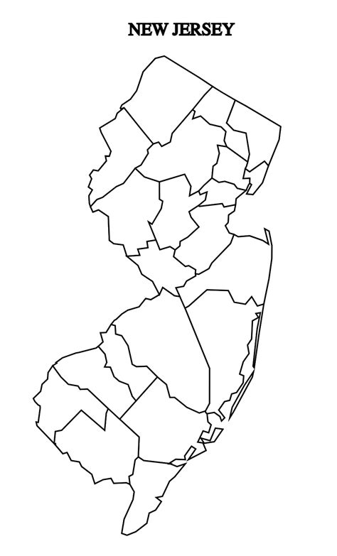 New Jersey County Map Editable And Printable State County Maps