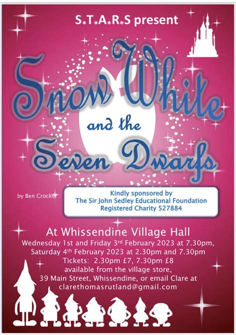 Snow White Panto in Village Hall – Whissendine, Rutland