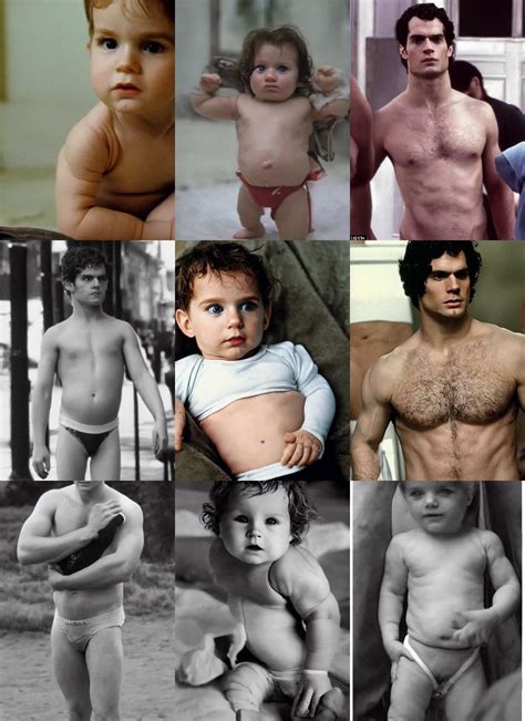 Anorexic Henry Cavill As Baby Is Wearing Diapers Stable Diffusion