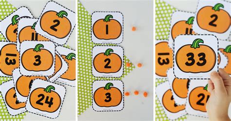 Pumpkin Calendar Numbers Free Printable