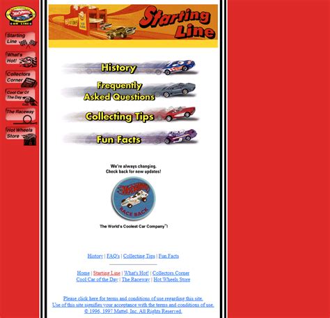 Hot Wheels In 1997 Web Design Museum