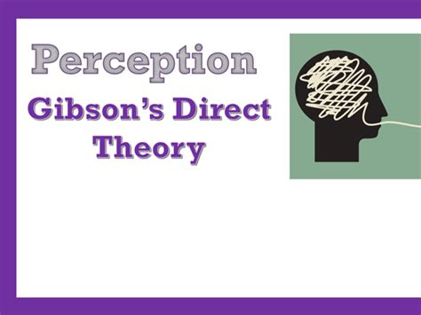 Aqa Gcse Psychology Gibsons Direct Theory Of Perception Lesson 4 Of