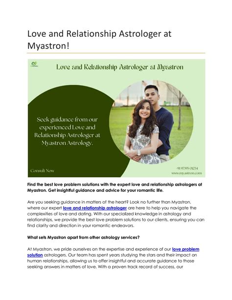 PPT Love And Relationship Astrologer At Myastron PowerPoint