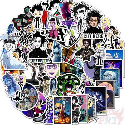 50pcsset Tim Burton Classical Movie Series 01 Stickers Edward