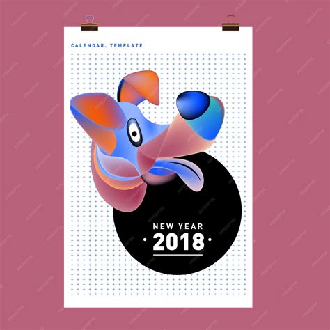 Premium Vector | Chinese new year 2018 festive vector card design with ...