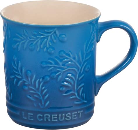 Amazon Le Creuset Olive Branch Collection Stoneware Embossed Mug