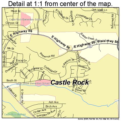 Castle Rock Colorado Street Map 0812415