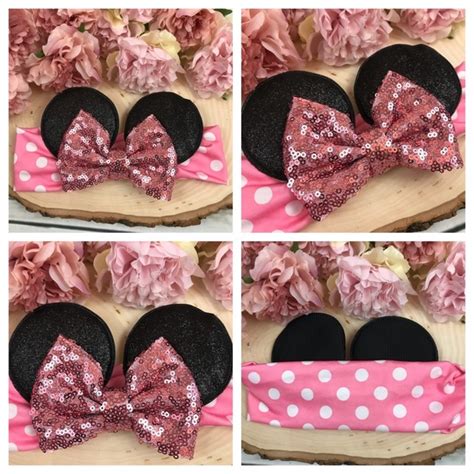 Accessories Minnie Mouse Polka Dot Headband Sequin Bow Poshmark