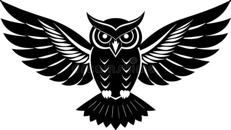 Black Owl Flying Silhouette Vector Stock Vector - Illustration of wise, predator: 321027483