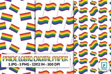 Pride Lgbtq Digital Paper Set Graphic By Paoreyes Creative Fabrica