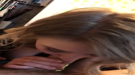 Cute Blonde Sucks Dick
