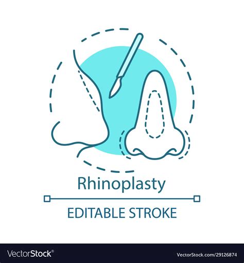 Rhinoplasty Concept Icon Royalty Free Vector Image