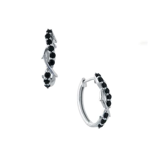 Enchanted Black Spinel Earrings In Sterling Silver 082cts Gemporia