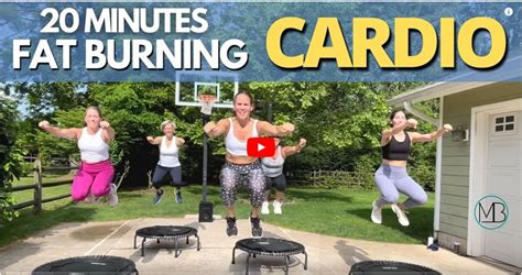 20 Min Fat Burning Cardio Trampoline Intermediate Rebounder Workout 2 Lazy 4 The Gym