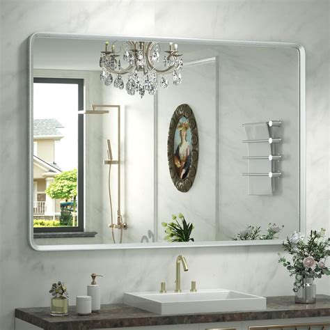 Amazon Golomo X Inch Silver Bathroom Mirror For Wall Silver