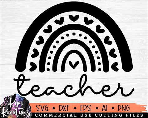 Teacher Rainbow Svg Teacher Life Svg Funny Teacher Svg Etsy