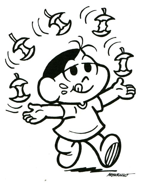 Desenhos Em Branco - A História e fotos da mônica - Desenhos preto e branco para colorir