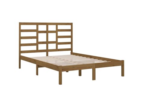 Vidaxl Estrutura Cama Dupla X Cm Madeira Maci A Castanho Mel