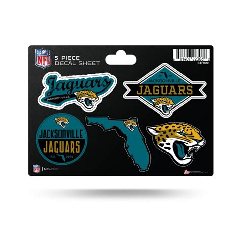 Jacksonville Jaguars 5 Piece Sticker Sheet At Sticker Shoppe