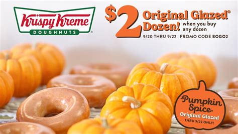 Krispy Kreme Brings Back Pumpkin Spice Doughnut Offers 2 Dozens