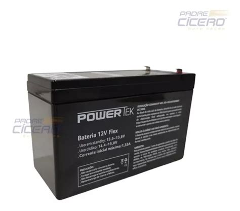 Bateria Selada Para Powertek 12v 7ah Flex En012 Parcelamento Sem Juros