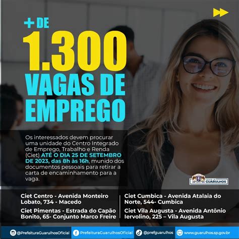 Mais De 1 3 Mil Oportunidades De Emprego Aguardam O Guarulhense Nas