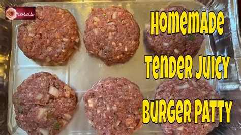 Homemade Tender Juicy Burger Patties Quick And Easy Burger Patty Recipe Youtube