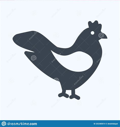 Icon Chicken Suitable For Garden Symbol Glyph Style Simple Design Editable Design Template