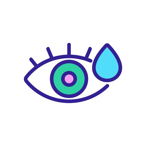 the eye cries the icon vector. Isolated contour symbol illustration 9766870 Vector Art at Vecteezy