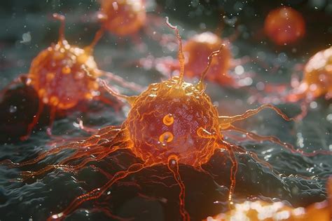 Premium Photo 3d Cancer Cell Illustration Concept Of Cancer Disease Lots Of Cancerous Tumors