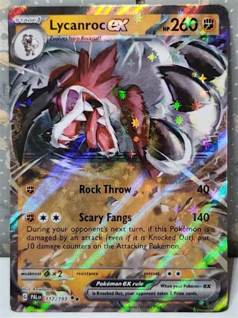 POKÉMON TCG LYCANROC ex Scarlet Violet Paldea Evolved 117 193 Holo