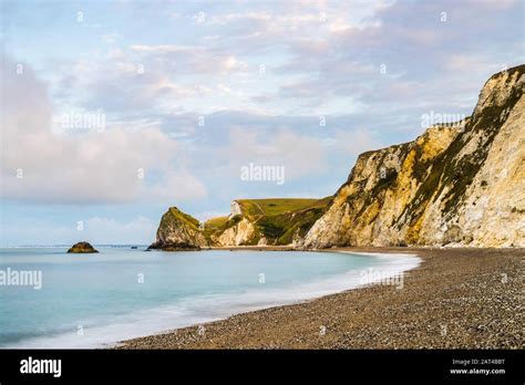 Man O' war cove from Dungy Head Stock Photo - Alamy